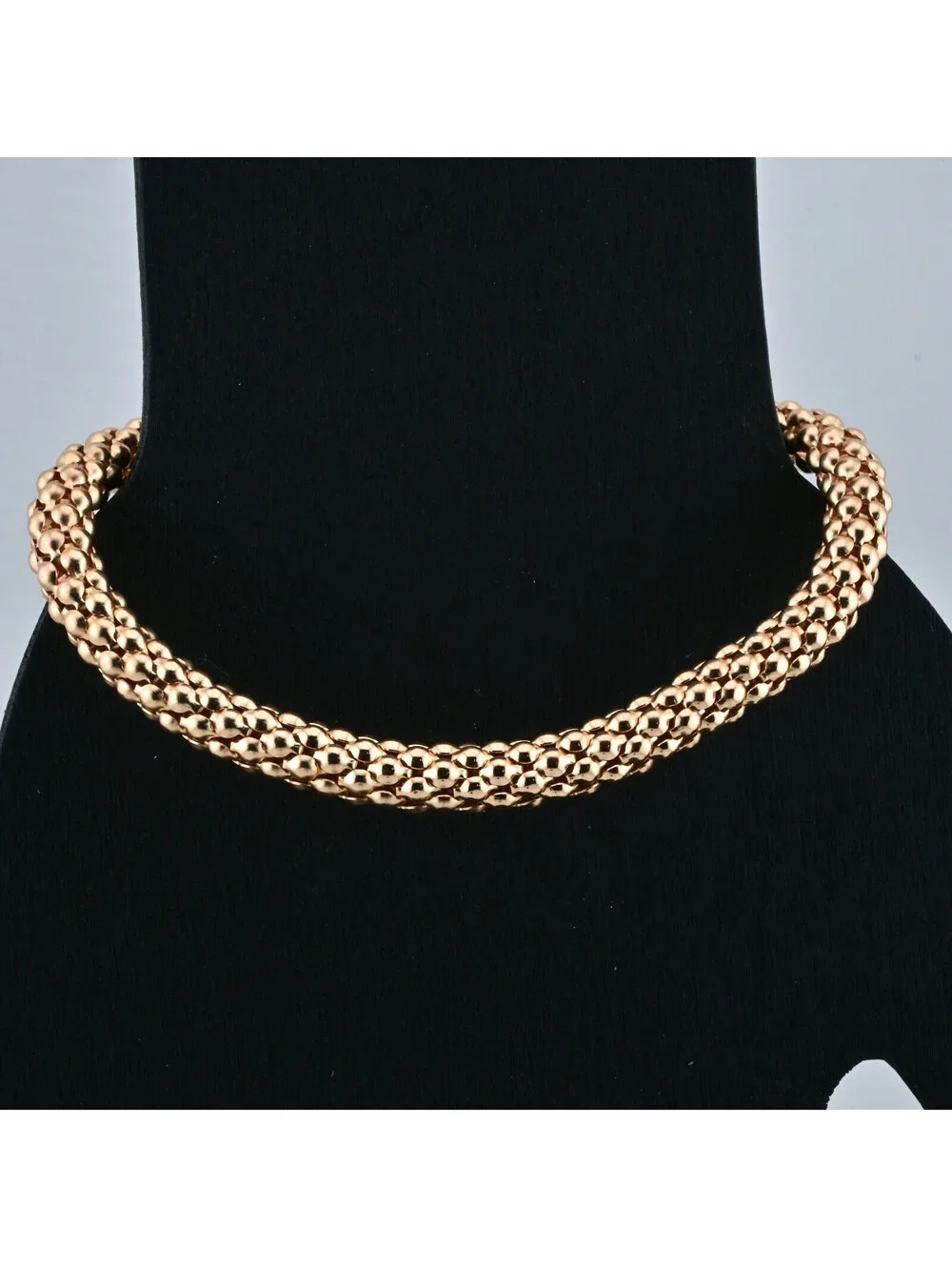 Fashion Bracelet Gold Tone Mesh Tube Metal Chain